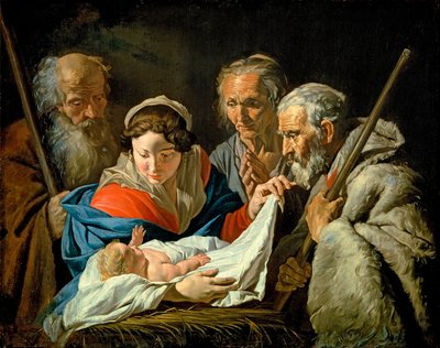 Adoration of the Infant Jesus by Matthias Stomer